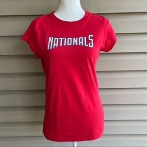•5th & Ocean• Washington Nationals Ladies Fitted Tee - Size Large